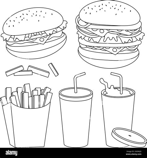 Burger Coloring Pages