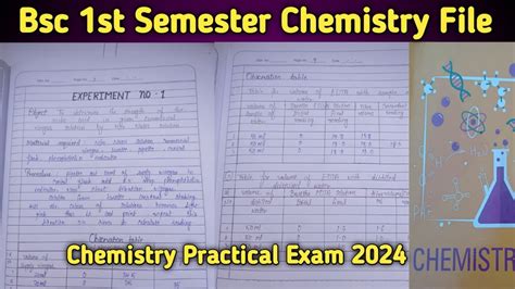 Bsc 1st Semester Chemistry Practical File Chemistry Ki File Kaise