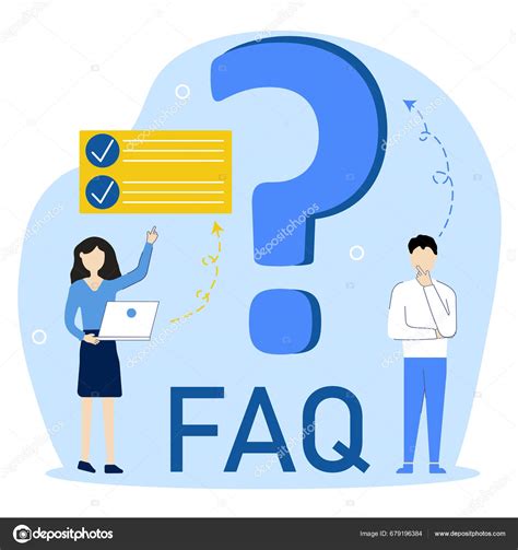 Frequently Asked Questions Concept Man Turned Faq Section Women