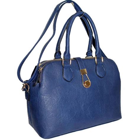 111 Navy 3 Section Pu Handbag Bagzone Supplier Of Wholesale Fashion Handbags