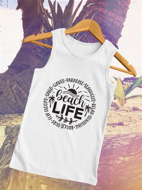 Beach Life Svg File T Shirt Design Etsy