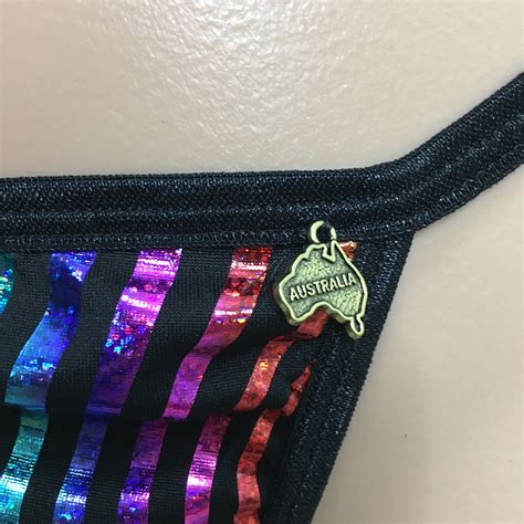 Regenbogen Folie Metallic Gstring Tanga Bikini Set Etsy De