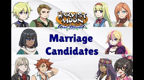 Intro To Ranking Of Harvest Moon One World Marriage Candidates YouTube