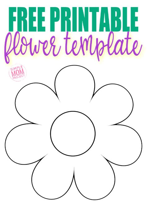 Free Flower Template Printable Pdf Crafts On Sea Templates Kayla Medina