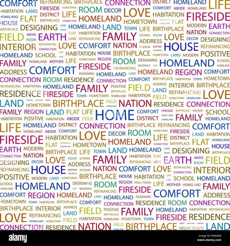 Home Word Cloud Concept Illustration Wordcloud Collage Stock Vector