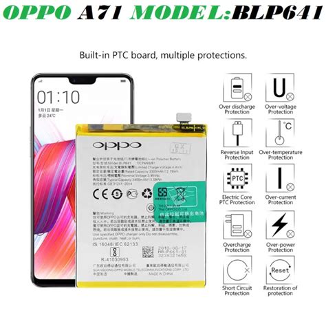 Battery For OPPO A71 Original Quality And Capacity Model BLP641