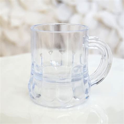 8 Mini Clear Beer Mugs Wedding Favor Plastic Shot Glass Beer Etsy