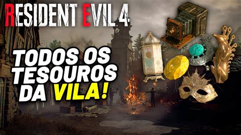 LOCALIZAÇÃO de TODOS OS TESOUROS da VILA no RESIDENT EVIL 4 REMAKE