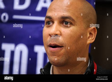 Perth Amboy Nj November 27 Us Sen Cory Booker Is Joined By His