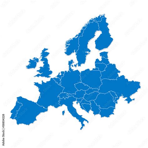 Plakat Mapa Europy 58854228 Mapa Europy Plakaty Ecowall24 Pl