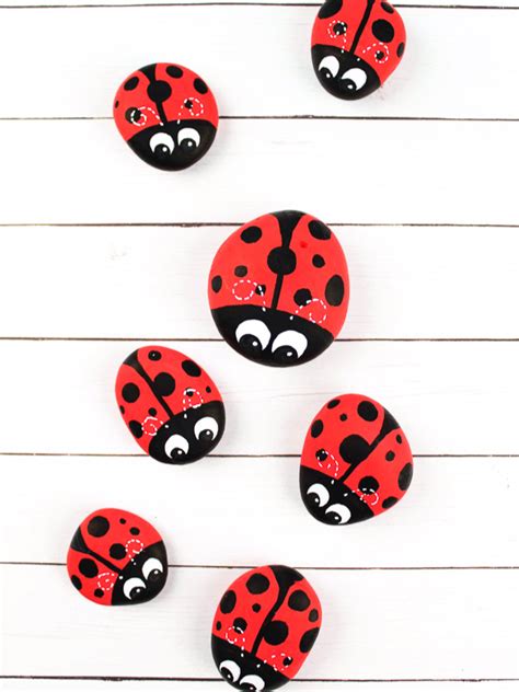 These Ladybug Painted Rocks Are Fun & Easy For Kids