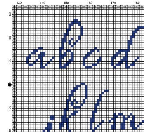 Cross Stitch Alphabet 22 Sts Tall Font Chart Modern Etsy