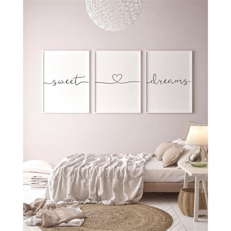 Sweet Dreams Above Bed Sign Printable Wall Art Above Bed Etsy