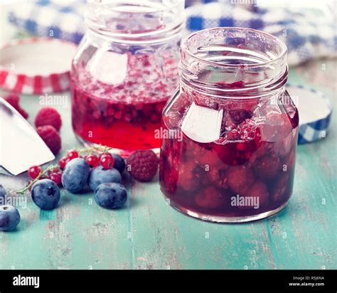 homemade berry jam Stock Photo - Alamy