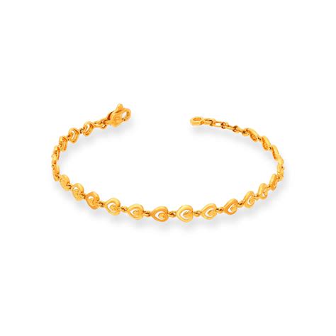 Premium Matte Finished And Detailed 22KT Gold Bracelet For Women