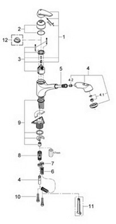 Order Replacement Parts For Grohe 33330 Eurodisc Low Profile Pull Out Faucet With Dual Spray