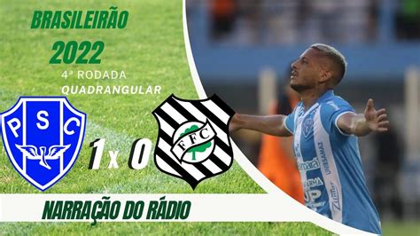 PAYSANDU 1 X O FIGUEIRENSE NARRAÇÃO DO RÁDIO 4ª RODADA DO