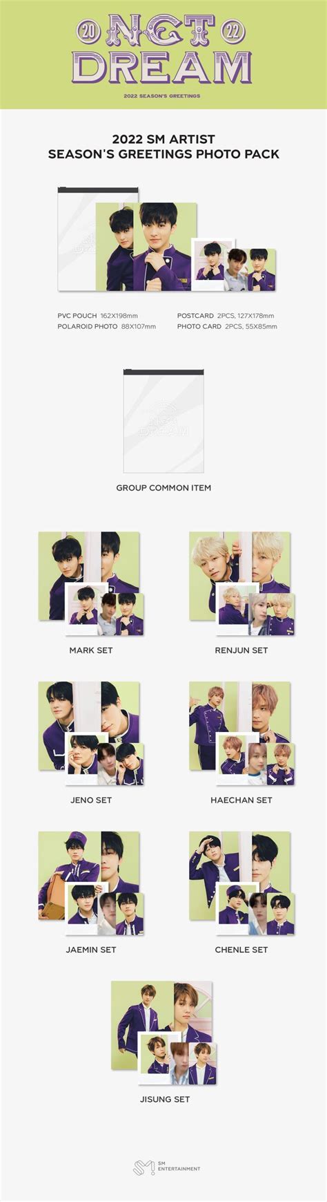 Yesasia Nct Dream 2022 Seasons Greetings Photo Pack Chenle Set