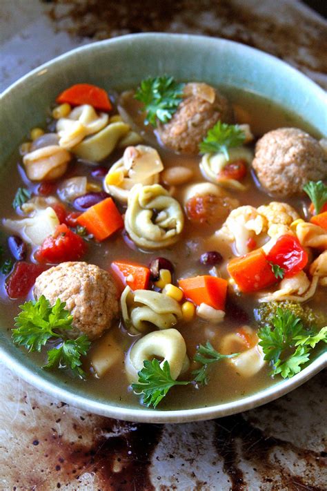 Minestrone With Tortellini And Turkey Meatballs A Cup Of Sugar A