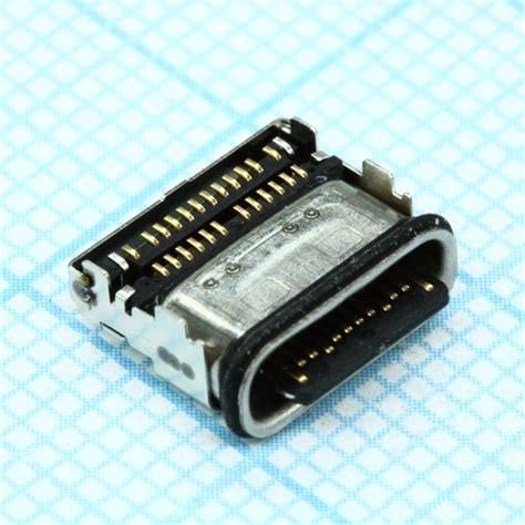 2305018-2, Разъем USB тип С, угловой для поверхностного монтажа TE ...