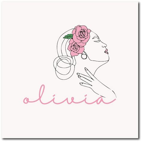 Premium Vector | Line art beauty fashion Olivia logo design.