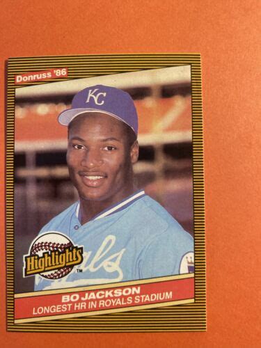 Bo Jackson Rc Rookie Donruss Highlights Royals Bgs New Mint