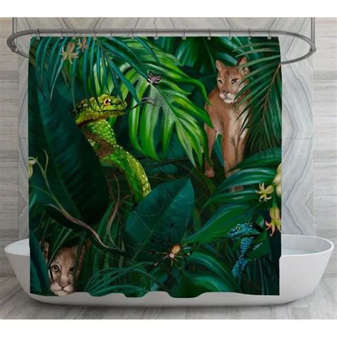 Jungle shower curtains customize for free – Artofit