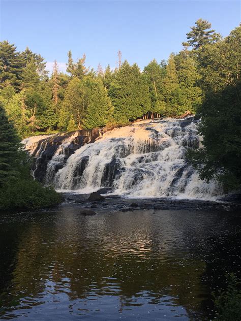 Bond Falls Water Fall In Haight Township Michigan Oc 4032 X 3024