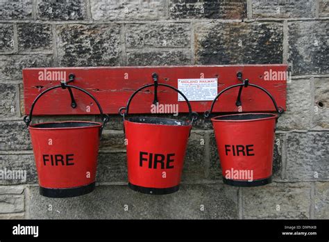 Fire buckets, Embsay Railway Station, Embsay and Bolton Abbey Steam ...