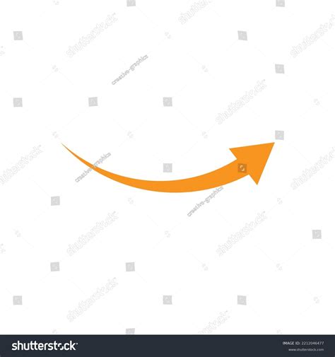 Eps10 Orange Vector Curved Directional Arrow Stock Vector Royalty Free