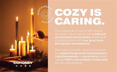 Amazon Cohoney Home Starlight Beeswax Taper Candles Hand