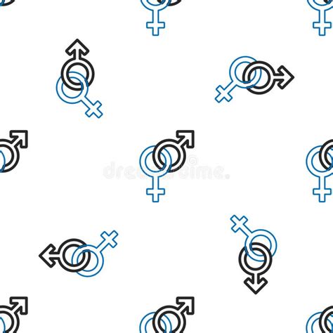 Line Gender Icon Isolated On Grey Background Symbols Of Men And Women