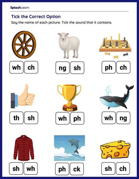 Digraph Sh Worksheets For Kids Online Splashlearn