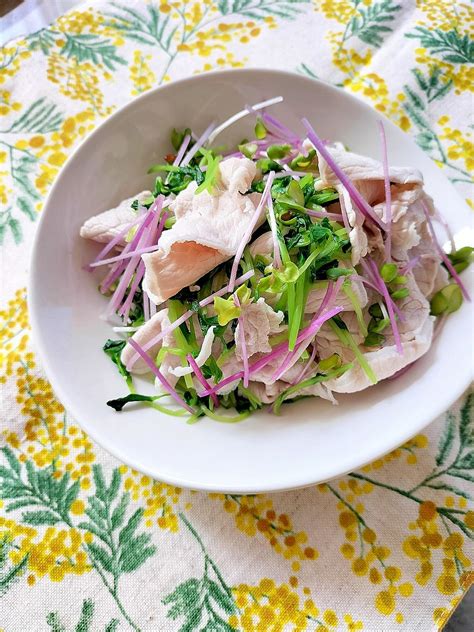 豚しゃぶ肉と豆苗の彩り冷しゃぶ♩ レシピ・作り方 クラシル