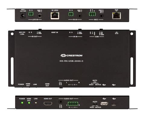 HD RX USB 2000 C HDMI Over CATx 330ft Receiver Crestron