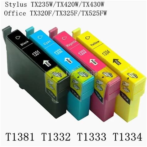 20 Ink 138 T1381 T1334 Compatible Ink Cartridge For Epson Stylus Tx235wtx420wtx430w Office