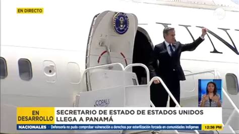 El Secretario De Estado De Eeuu Antony Blinken Llega A Panamá Panamá En Minutos