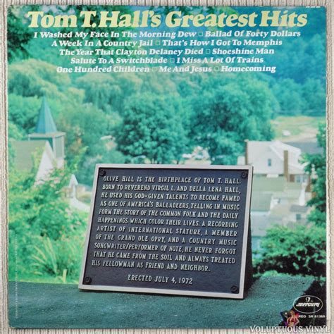 Tom T. Hall – Tom T. Hall's Greatest Hits (1972) Vinyl, LP, Compilation ...