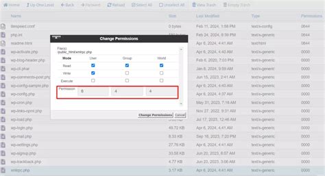 Cara Mengubah File Permission Di CPanel WPGan