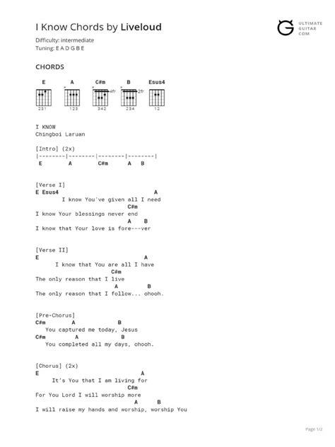 I Know Chords | PDF