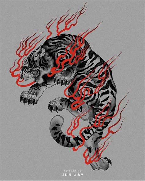 Japanese Tiger Tattoo Japanese Tattoo Designs Dragon Tattoo Sketch