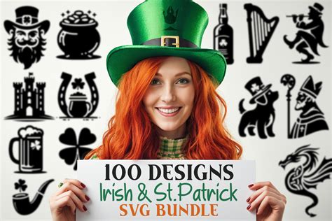 100 Irish And St Patricks Day Svg Set Graphic By Pixaroma · Creative Fabrica