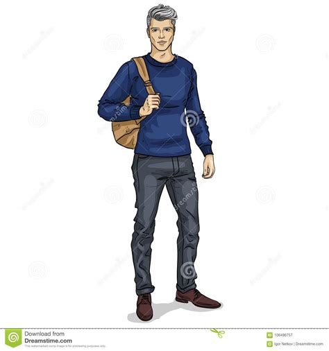 Modelo Del Hombre Del Vector Vestido Ilustraci N Del Vector