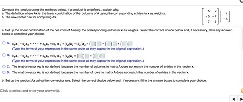 Solved 5 2 Compute The Product Using The Methods Below If A Chegg