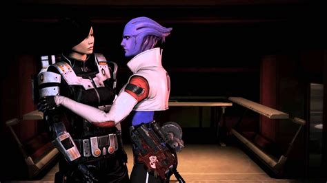 Mass Effect 3 Aria T Loak Kiss Shepard Youtube