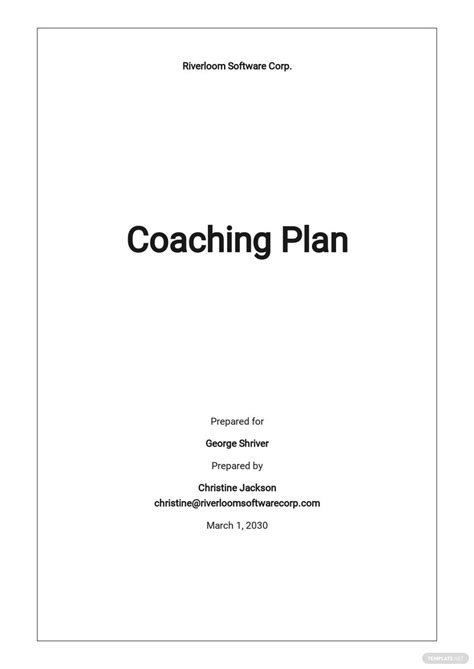 Coaching Plan Templates 11 Docs Free Downloads