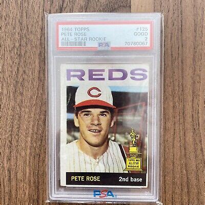 Topps Pete Rose All Star Rookie Psa Good Nice Card Ebay