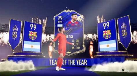 Fifa 20 Toty Pack Animation Messi 99 Youtube