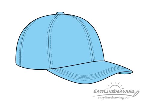 How To Draw A Baseball Cap Step By Step Easylinedrawing Atelier Yuwa