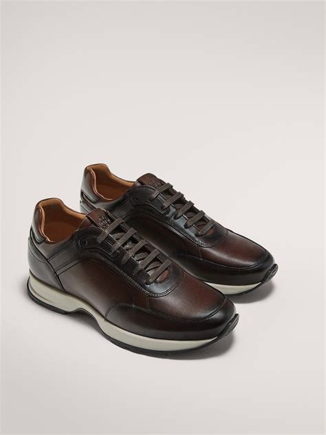 Brushed Brown Trainers Men Massimo Dutti In Brown Trainers